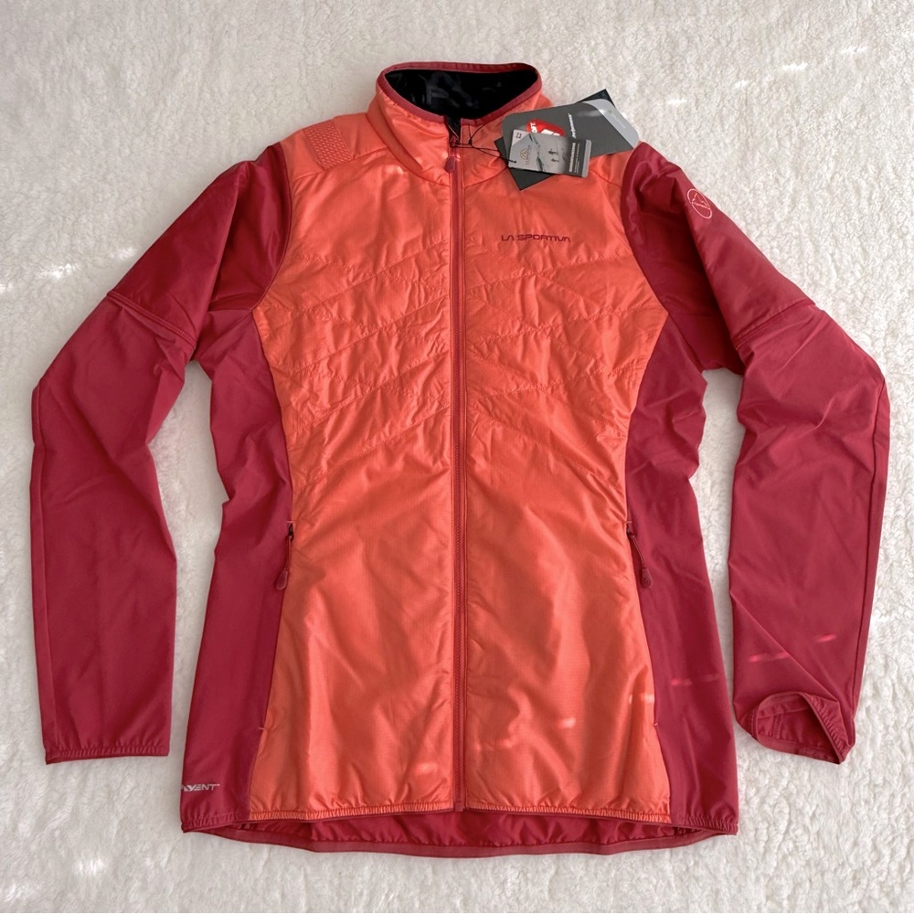 Women's down jacket La Sportiva Ascent Primaloft, Red and Orange, Size Medium